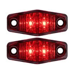 Red Mini-Sealed LED Marker/Clearance Light Pair