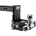 2" Tow & Stow Adjustable Trailer Hitch Tri-Ball Mount 5" Drop (1-7/8" x 2" x 2-5/16") - TS10048B