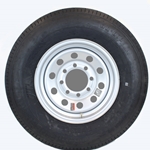 16" Silver Modular and Radial Tire ST23580R16E with an 8-6.5" Bolt Circle - 128702GCCWT52-PM