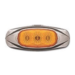 Amber Miro-Flex Mini Star Sealed LED Marker/Clearance Light (3 Diodes) - MCL-17AB