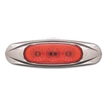 Red Miro-Flex Mini Star Sealed LED Marker/Clearance Light (3 Diodes) - MCL-17RB