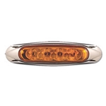Amber Miro-Flex Star Sealed LED Marker/Clearance Light (4 Diodes) - MCL-19AB