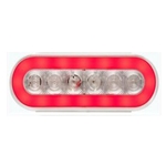 6" Clear Oval Golight Stop/Turn/Taillights RED - STL-111RCB