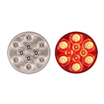 4” Round Sealed Clear LED Stop/Turn/Taillight (10 diodes) - STL53RCBK