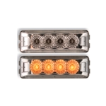 Clear Lens Amber Miro-Flex™ Thin Line Sealed LED Marker/Clearance Light  - MCL-63CABK