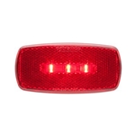 Red Surface Mount LED Marker/Clearance Lights with Reflex w/White Base - MCL32RB