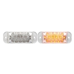 Clear Lens Amber LED Intermediate Side Marker Light with Supplemental Mid-Ship Turn - MCL48CAB