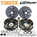 5-4.5" Bolt Circle 3,500 lbs. TruRyde® Trailer Axle Self-Adjusting Electric Brake Kit With Timken® Bearings - BK545ELEAUTO-TK