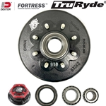 TruRyde® 8-6.5" Bolt Circle 9/16" Trailer Hub/Drum with Parts for an 8,000 lbs. Trailer Axle with Dexter® Fortress® Aluminum Oil Cap - RVD8K865916-F