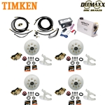 MAXX KIT Electric Over Hydraulic 8,000 lbs. Disc Brake Kit with 9/16" Studs for a Tandem Axle with Gold Zinc Caliper and Timken® Bearings - DMK8IG2916-TK