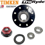 TruRyde® 8-6.5" Bolt Circle Oil Trailer Hub 9/16" Studs with Timken® Bearings and Dexter® Fortress® Aluminum Oil Cap for an 8,000 lbs. Trailer Axle - RVI8K865916-F-TK
