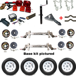 7,000 lb. Tandem Brake Torsion Axle Trailer Kit (both axles with brakes)
