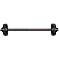 8,000 lb. Dexter® Heavy Duty Standard Spring Trailer Axle with 12 1/4" x 3 3/8" Drums, 9/16" or 5/8" studs, Oil, and Fortress® Caps