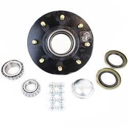 TruRyde® 8-6.5" Bolt Circle Trailer Hub with Parts for a 7,000 lbs. Trailer Axle - 42865LB1E-IPS