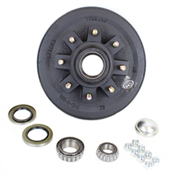 TruRyde® 8-6.5" Bolt Circle Trailer Hub/Drum with Parts for a 7,000 lbs. Trailer Axle - 42865LB3E-IPS