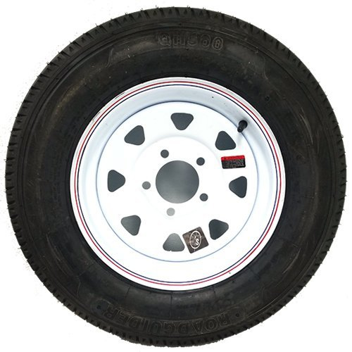 13" White Spoke Wheel and Radial Tire ST17580R13C with a 5-4.5" Bolt Circle - 128689WT11R-PM