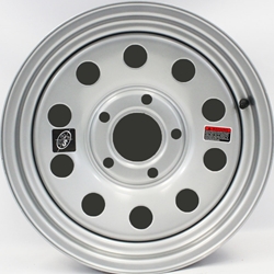 Fifteen Inch Silver Modular 5-5" Bolt Circle Trailer Wheel -131616GCC