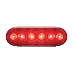 Optronics® 6” Oval Sealed LED Stop/Turn/Taillight (6 diodes) - STL-12RBK