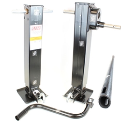 24,000 lbs. Ram® Heavy Duty 2-Speed Trailer Jack Combo with Handle and Cross Shaft - LG12000