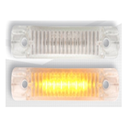 Sealed Clear lens Amber LED Surface Mount Marker/Clearance Light - MCL66CABK