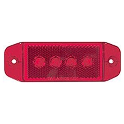 Sealed Red LED Surface Mount Marker/Clearance Light with Reflex - MCL76RB