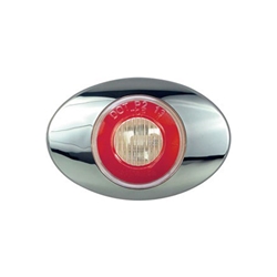 Clear Lens GloLight Millennium Series 3” Sealed LED Marker/Clearance Light Red - 11212238P