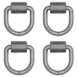 4-Pack 5/8 Inch Forged D-Ring with Weld-On Mounting Bracket - B40X4