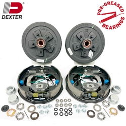Dexter® Pre-Greased Easy Assemble 5 on 4-1/2" Hub and Drum Nev-R-Adjust Electric Brake Kit for 3,500 lbs. Trailer Axle - PGBK545ELEAUTO