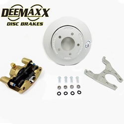 DeeMaxx® 3,500 lbs. Slip Over Disc Brake Kit for One Wheel with Gold Zinc Caliper  DM35KRTR-109GOLD