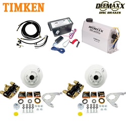 MAXX KIT Electric Over Hydraulic 3,500 lbs. Disc Brake Kit for One Axle with Gold Zinc Caliper and Timken® Bearings - DMK35IG1-TK